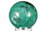 Polished Malachite & Chrysocolla Sphere - Peru #252676-1